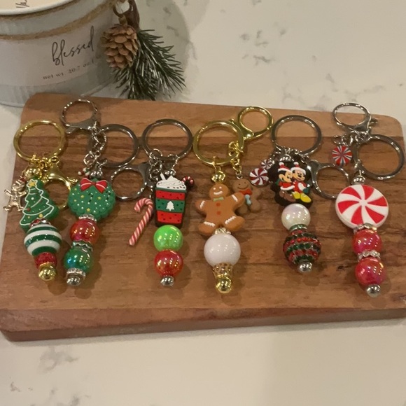 Handcrafted Beaded Christmas Keychains - Picture 2 of 4